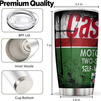 20Oz Motor Oil Stainless Steel Vacuum Insulated Tumbler Travel Mug
