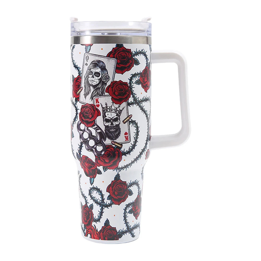 40 Oz Iced Coffee Cup Stainless Steel Vacuum Tumbler Gift 1 40 Oz