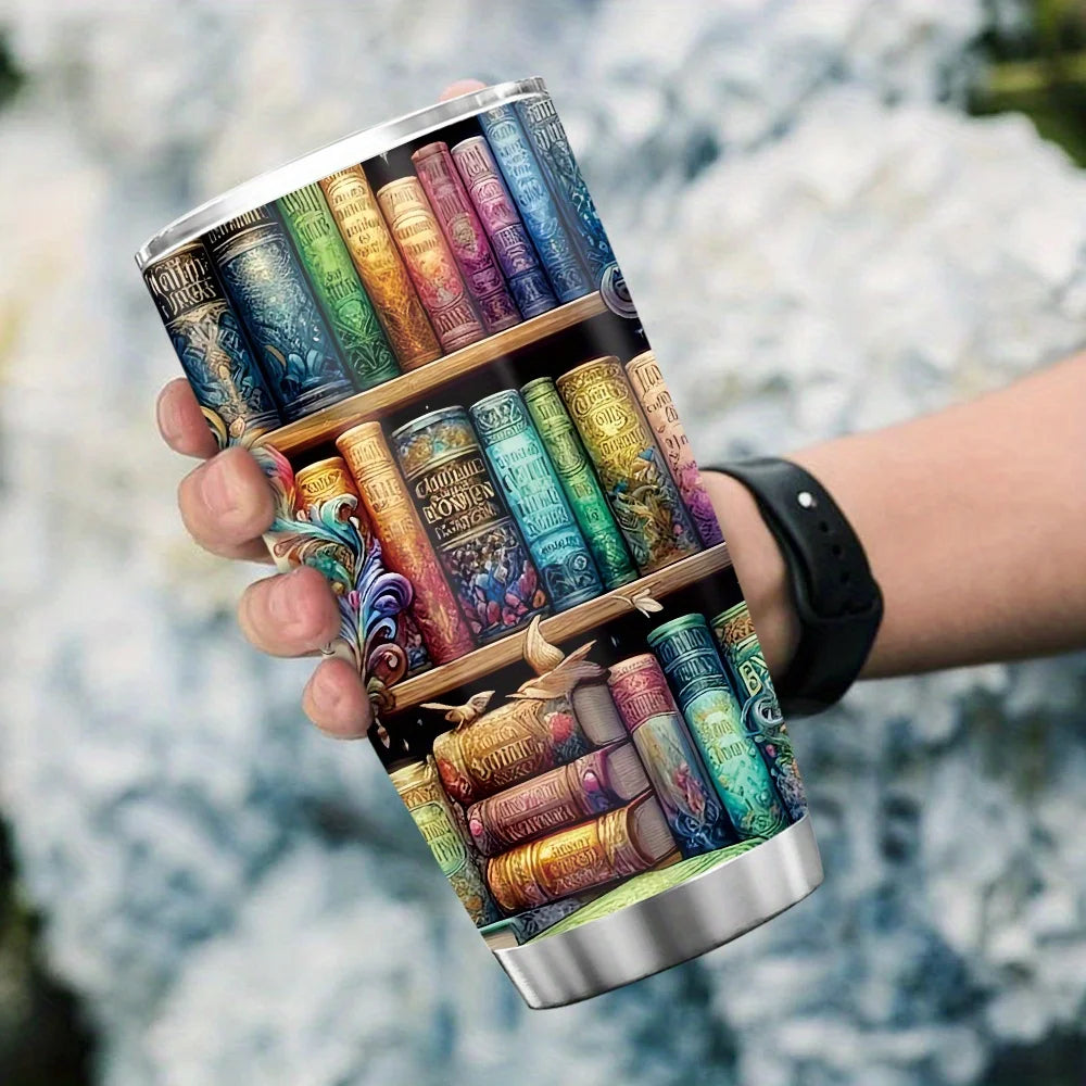 Travel Book Mug 20oz Tumbler Coffee Cups Book Lover Gifts For Women