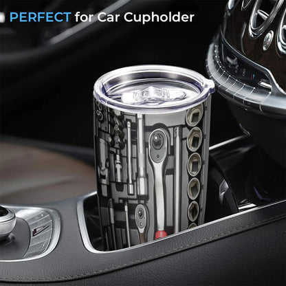 20oz Stainless Steel Insulated Tumbler Coffee Travel Mug Mechanic Gift