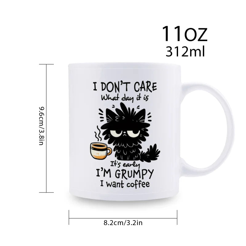 Grumpy Cat Coffee Mug 11oz - Funny I Want Coffee Ceramic Cup
