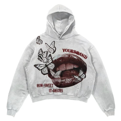 Unisex Y2k Zip Up Hoodie Retro Big-Eye Goth Hip-Hop Jacket Fall Outfit