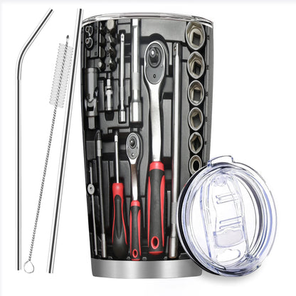 WD40 Engine Oil Stainless Steel Insulated Tumbler Gag Gifts For men 20OZ S- toolbox