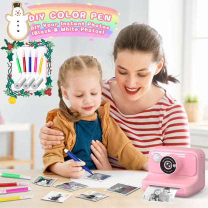 2.4 Inch Instant Print Camera For Kids Mini Camera Toy Gifts