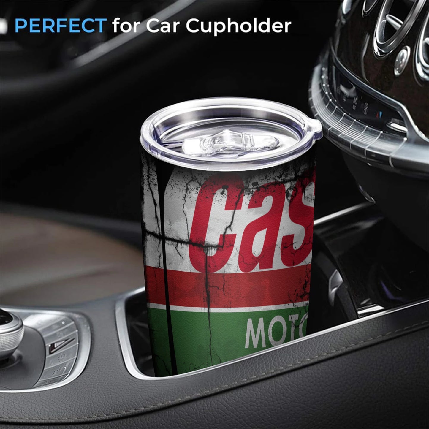 20Oz Motor Oil Stainless Steel Vacuum Insulated Tumbler Travel Mug