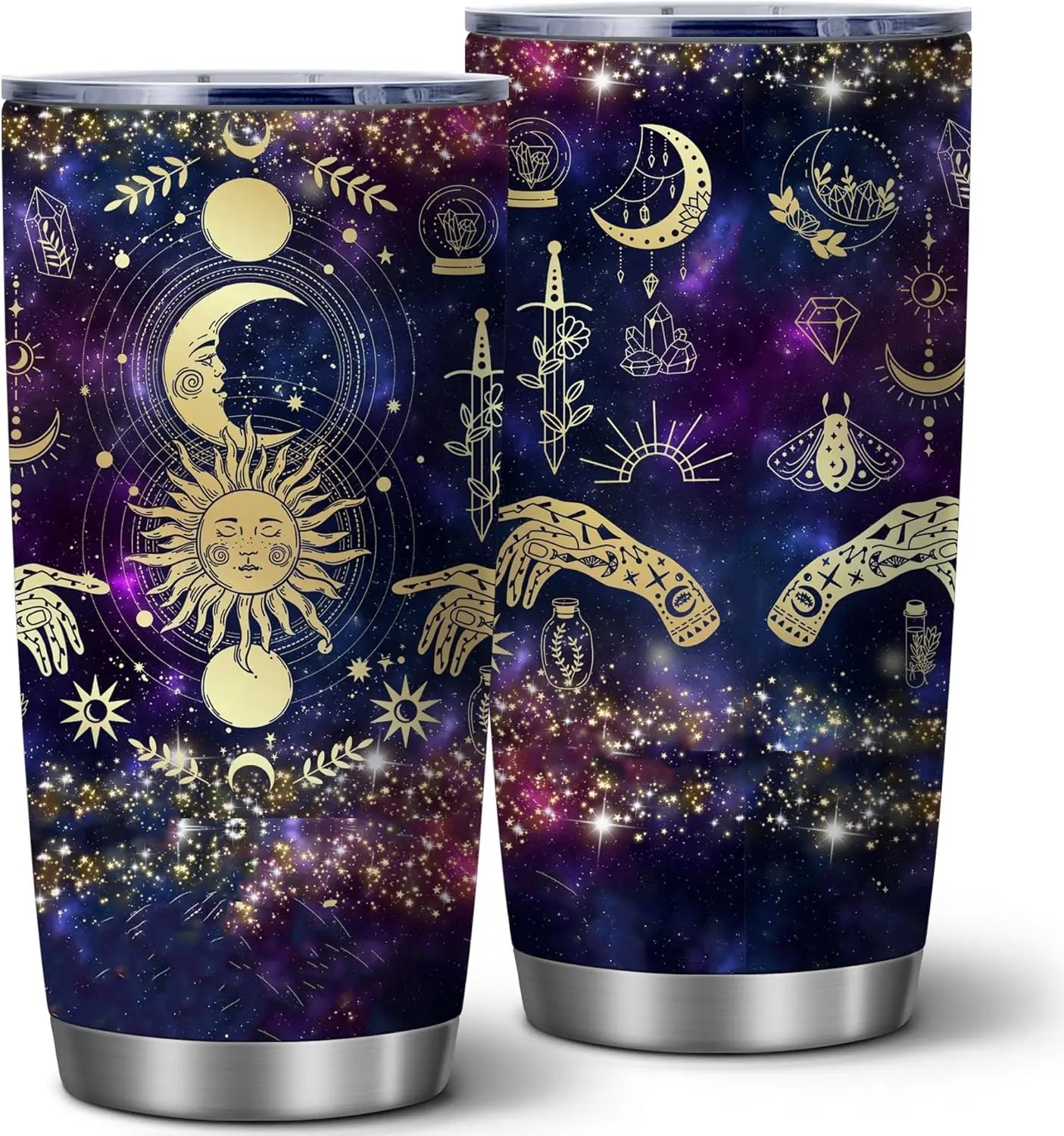 Stars And Moon Travel Mugs 20oz Coffee Tumbler Gag Gifts For Women
