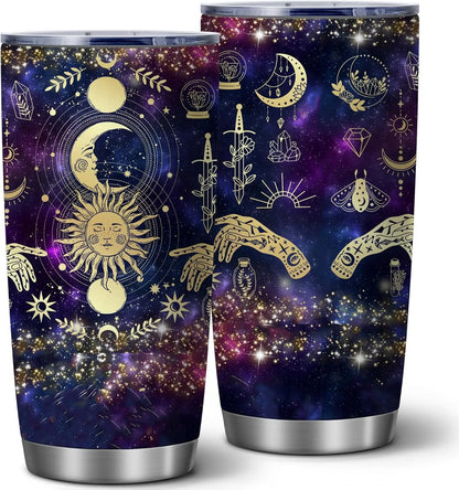 Stars And Moon Travel Mugs 20oz Coffee Tumbler Gag Gifts For Women