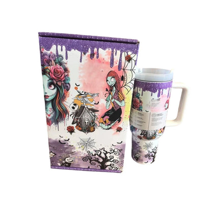 Nightmare Before Christmas Glow In The Dark Tumbler Camping Mug Gift