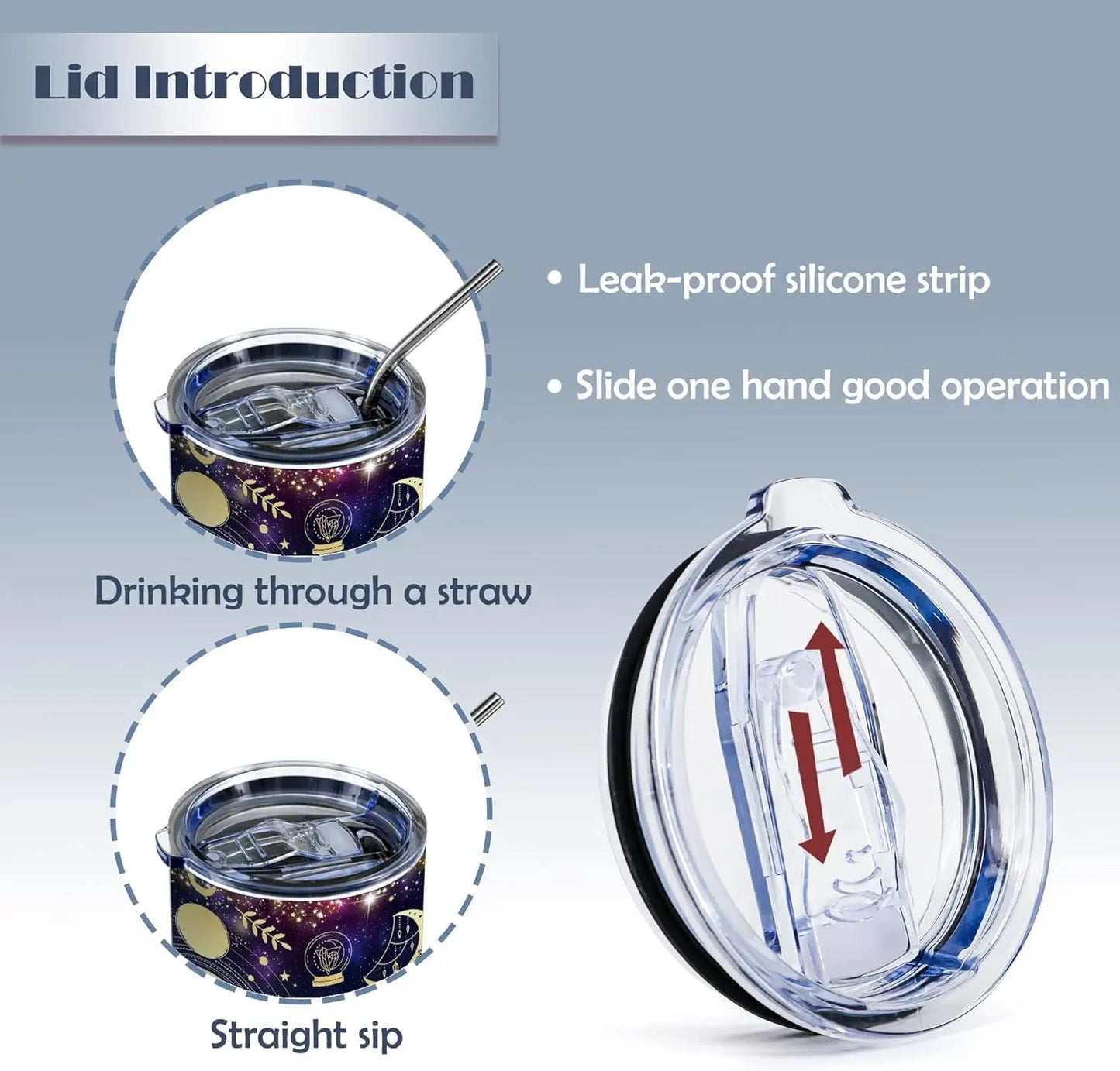 Stars And Moon Travel Mugs 20oz Coffee Tumbler Gag Gifts For Women