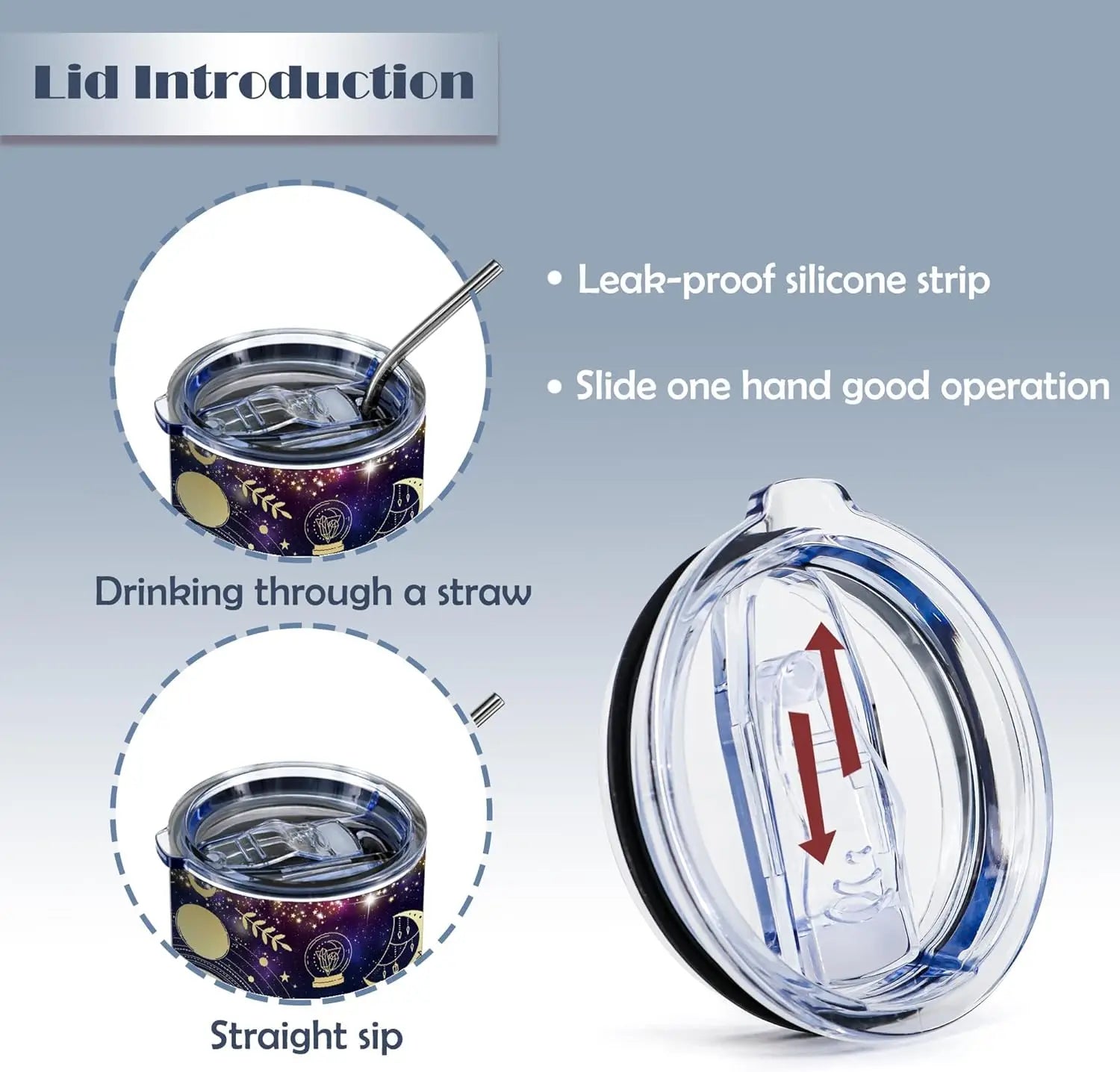 Stars And Moon Travel Mugs 20oz Coffee Tumbler Gag Gifts For Women