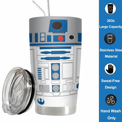 R2-D2 Artoo Triple Walled Insulated 20 OZ Tumbler Travel Cup Gift