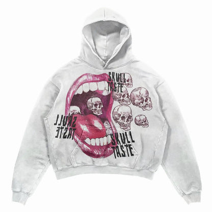 Unisex Y2k Zip Up Hoodie Retro Big-Eye Goth Hip-Hop Jacket Fall Outfit