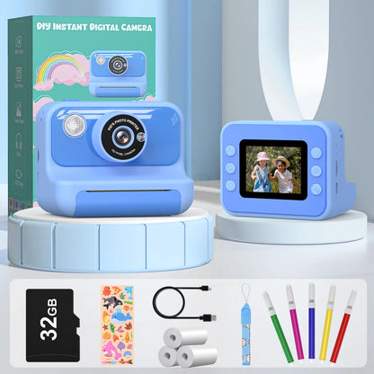 2.4 Inch Instant Print Camera For Kids Mini Camera Toy Gifts Blue