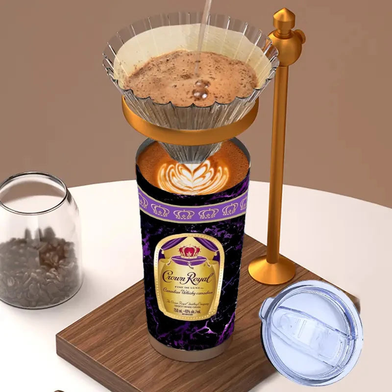 20oz Royal Crown Canadian Whisky Style Tumbler Funny Coffee Mug Gift