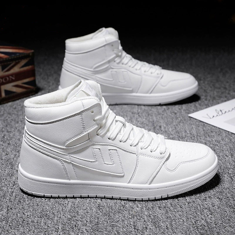 Blank Men Women White High Top Basketball Sneakers Girls Running Shoes - Colorsprinter