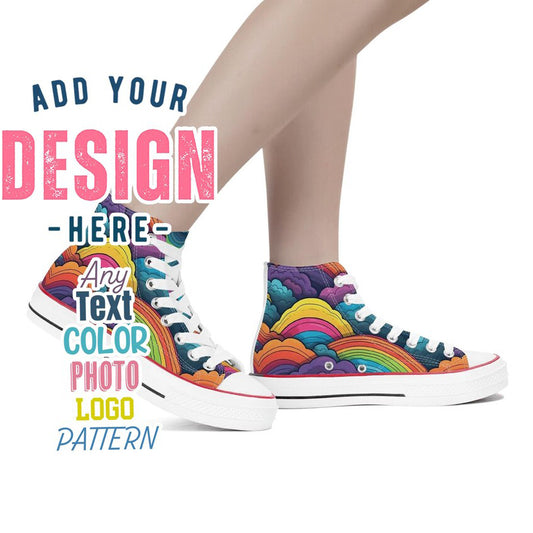 Blank Custom Personalized High Top Canvas Shoes Sports Sneakers Gifts