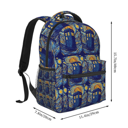Doctor Who Police Call Box Time Machine School Backpack Book Bag Gift