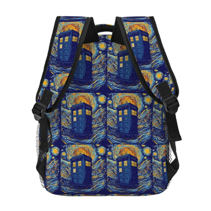 Doctor Who Police Call Box Time Machine School Backpack Book Bag Gift