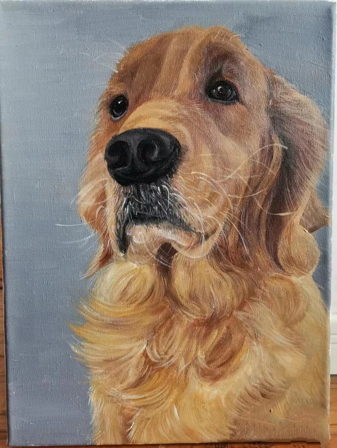 Personalized Dog Portrait Oil Painting Funny Canvas Photo Gifts