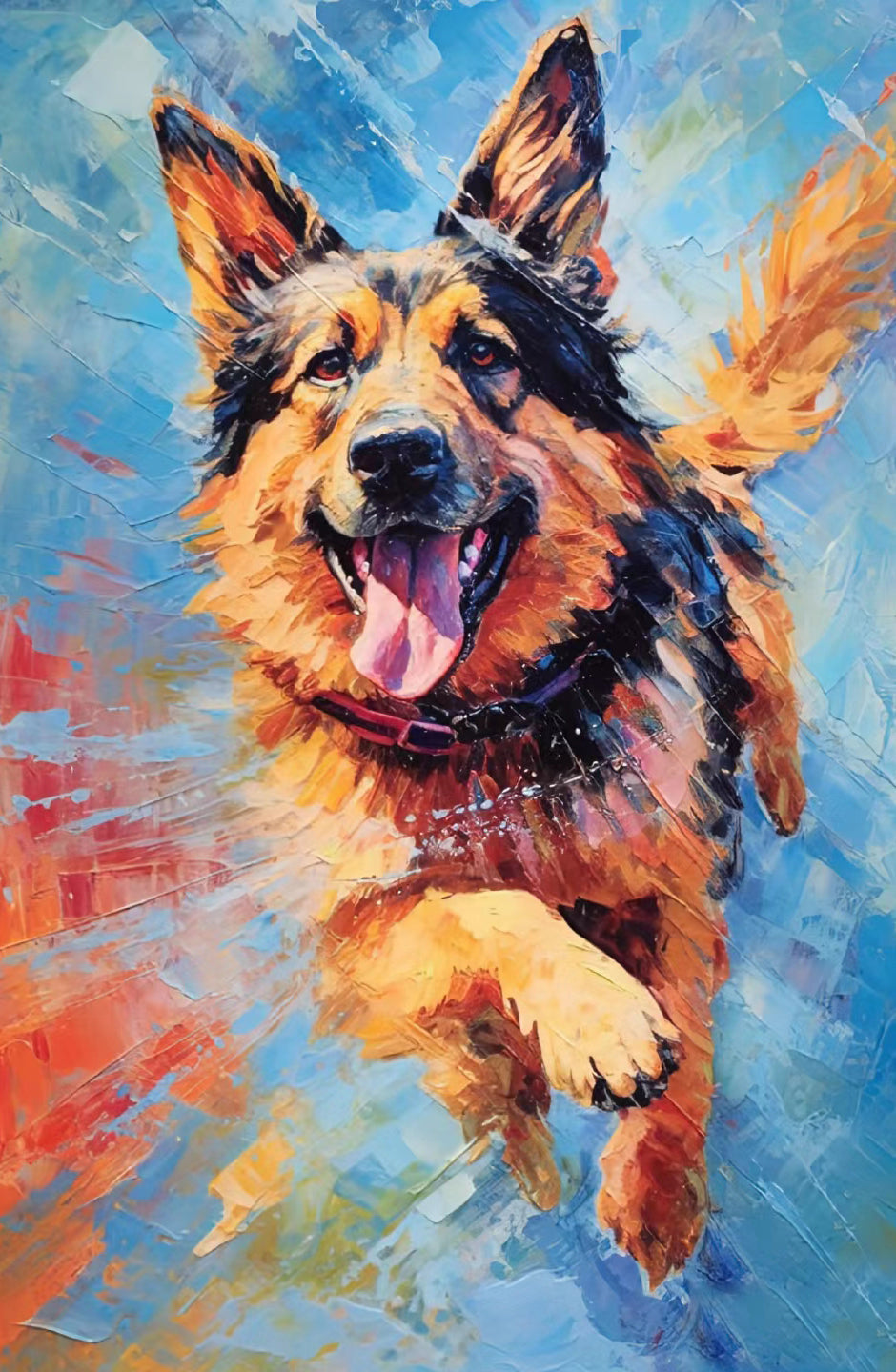 Personalized Custom Pet Oil Painting Funny Cat Canvas Photo Portrait